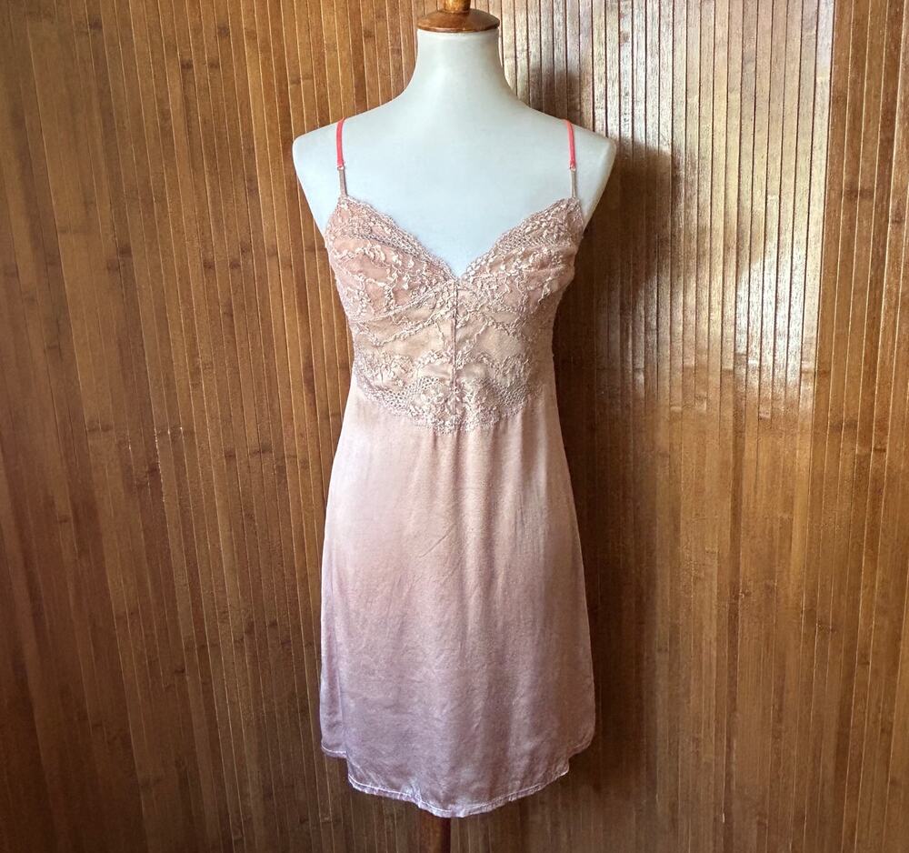 Stella McCartney 94% Silk Lace Racerback Chemise Slip Size S
